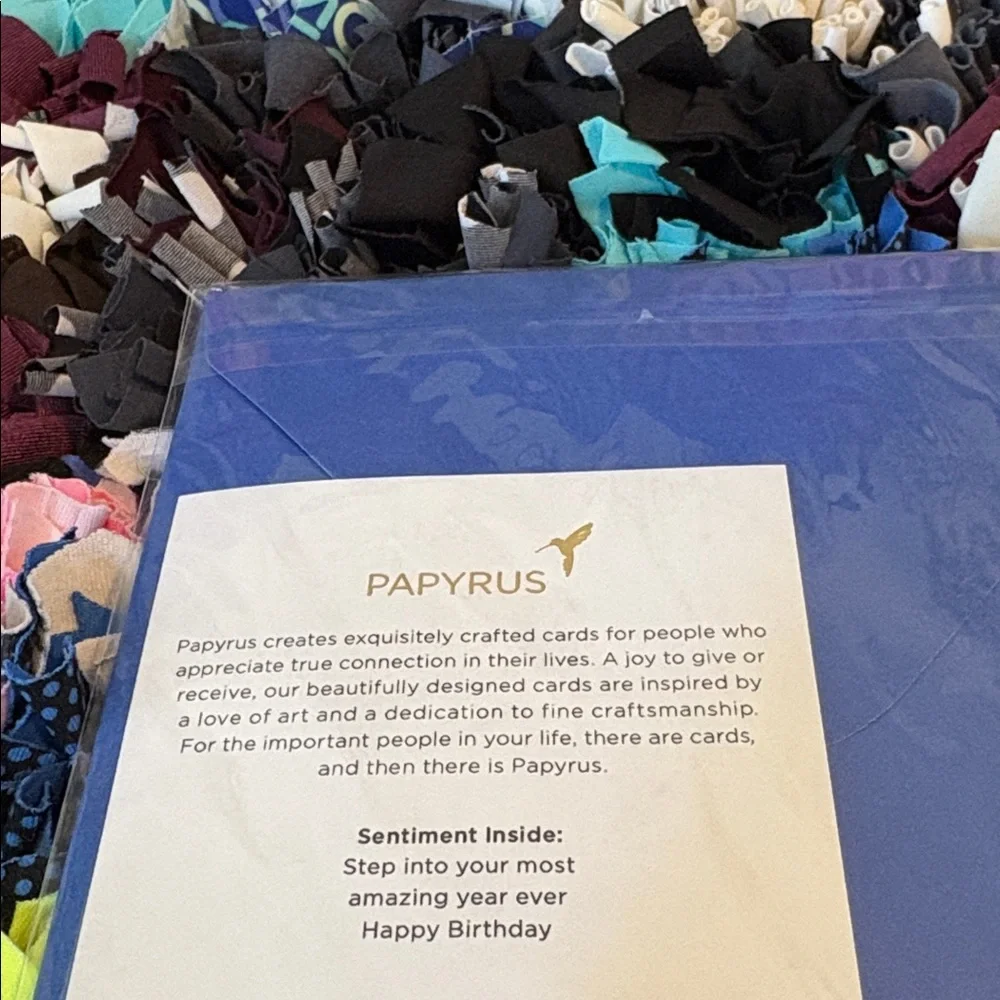 🆕Papyrus Feather High Heels Birthday Greeting Card